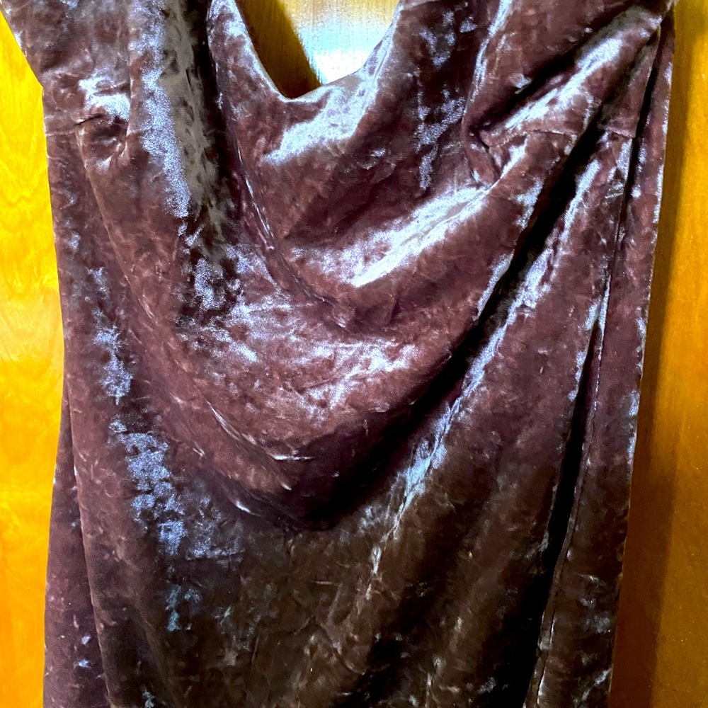 Crushed velvet mini dress